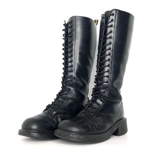 Black Lace-Up Women's Boots
